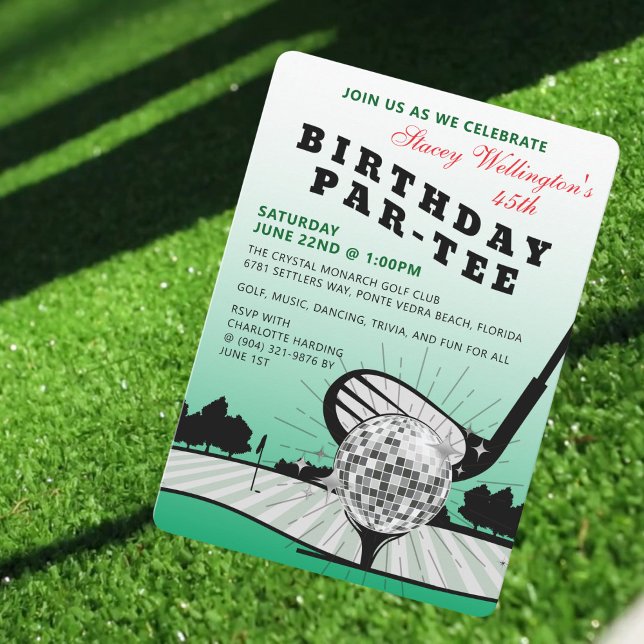 Golf Birthday Par Party bjudan Inbjudningar (Skapare uppladdad)