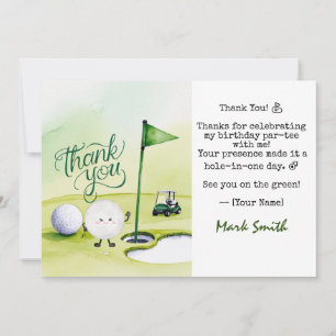 Golf Birthday Par party Tack Kort