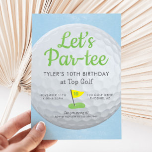 Golf Birthday Par-T-inbjudan Inbjudningar