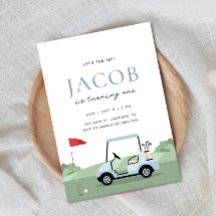 Golf Birthday Par-T-inbjudan