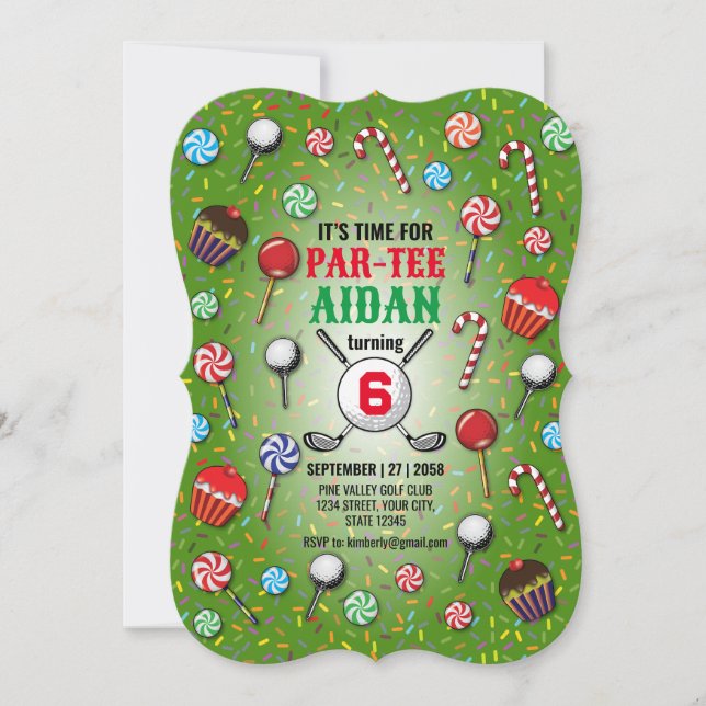 Golf Birthday Par-Tee Design (Framsida)