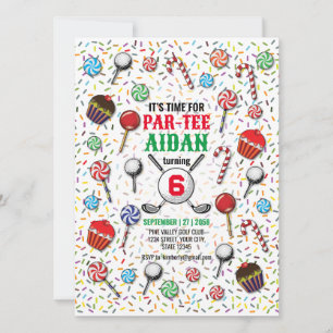 Golf Birthday Par-Tee Design Inbjudningar