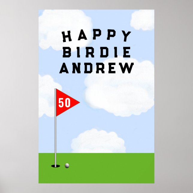 Golf Birthday Poster (Framsidan)