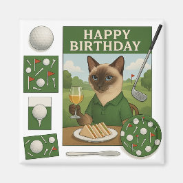 Golf Birthday Thees for Cat Lovers Magnet