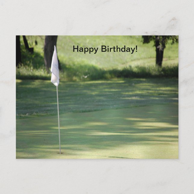 Golf Birthday-vykort Vykort (Framsida)