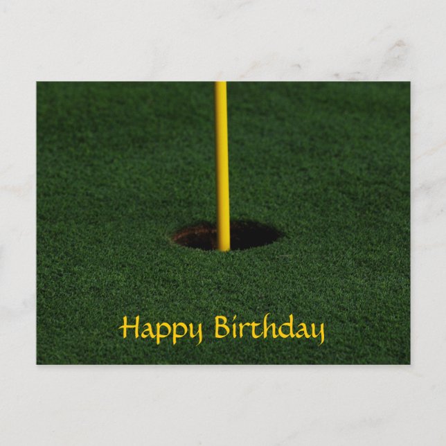 Golf Birthday-vykort Vykort (Framsida)