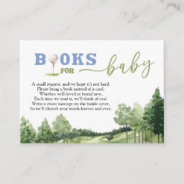 Golf Blå Pojke Babyfirande Par-Tee Böcker För Bebi Tilläggskort