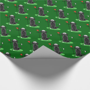 Golf Black Labrador Retriever Hund - Cute Presentpapper