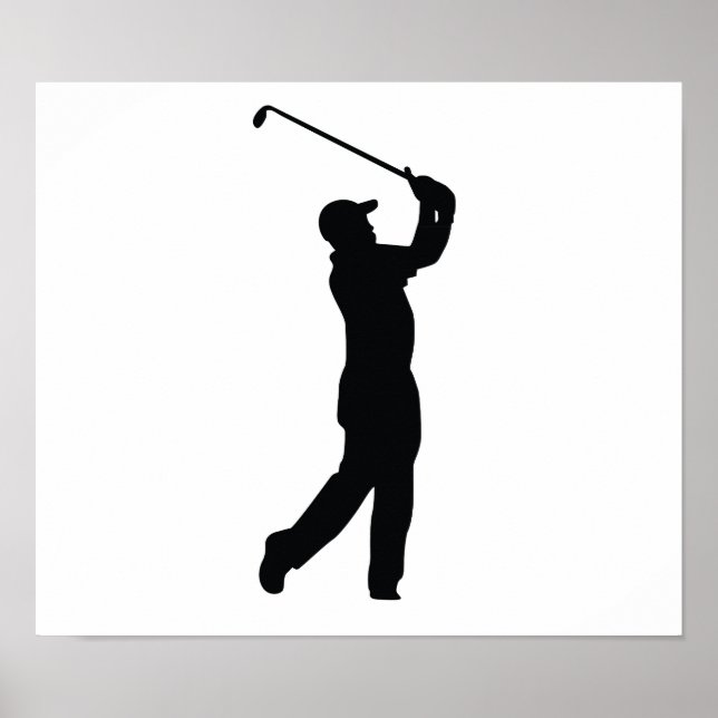 Golf Black Silhouette Shadow Poster (Framsidan)