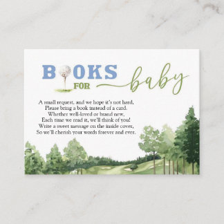 Golf Blue Boy Shower Par-Tee Bokar för Baby Tilläggskort