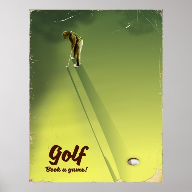 Golf "Bok a-match" vintage affisch (Framsidan)