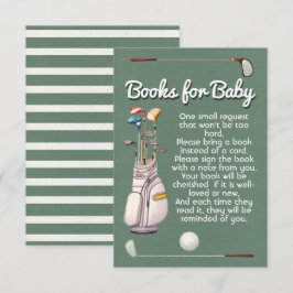 Golf bokar för babydusch inbjudningar