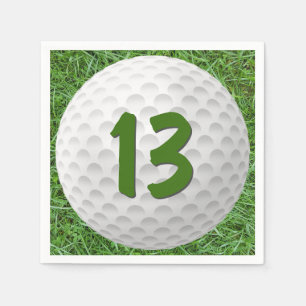 Golf Boll 13:e födelsedag Pappersservett