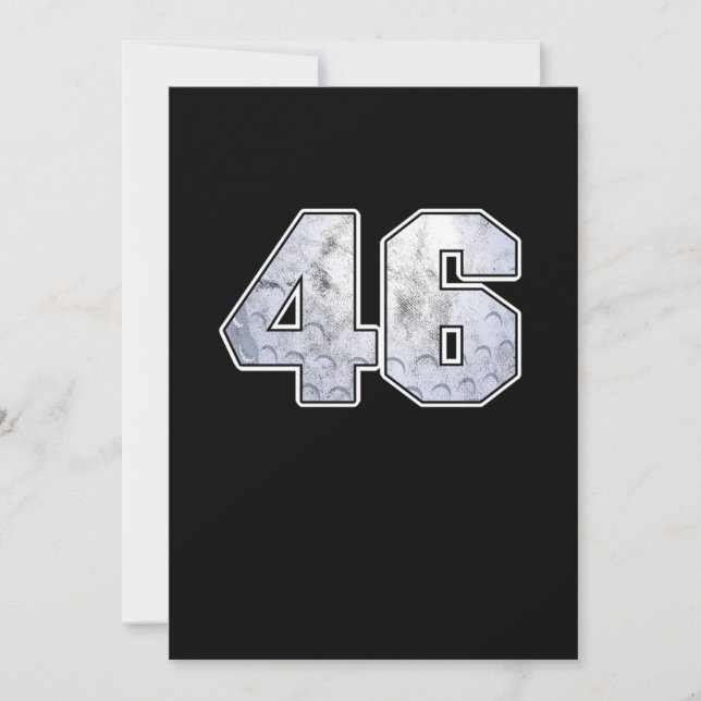 Golf Boll 46:e födelsedagshälsohögtidlighållaren I Inbjudningar (Framsida)