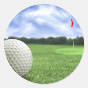 Golf Boll 4 Runt Klistermärke
