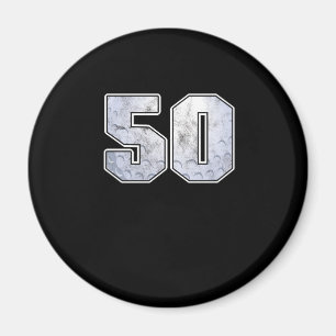 Golf Boll 50:e födelsedagshälsningen Idrott Magnet