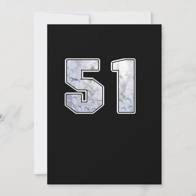 Golf Boll 51:e födelsedagshälsohögtidlighållaren I Inbjudningar (Framsida)