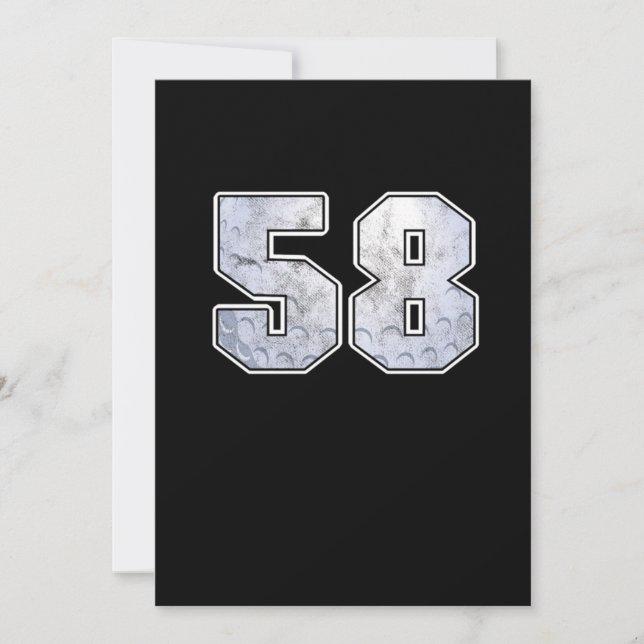 Golf Boll 58:e födelsedagshälsningen Idrott Inbjudningar (Framsida)