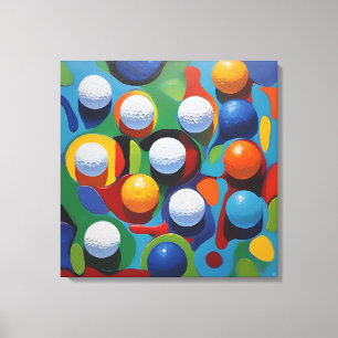 Golf Boll Abstrakt Canvastryck