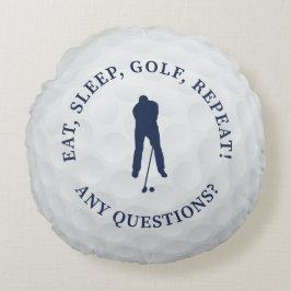 Golf Boll Anpassningsbar Male Golfer Silhouette Cu Rund Kudde