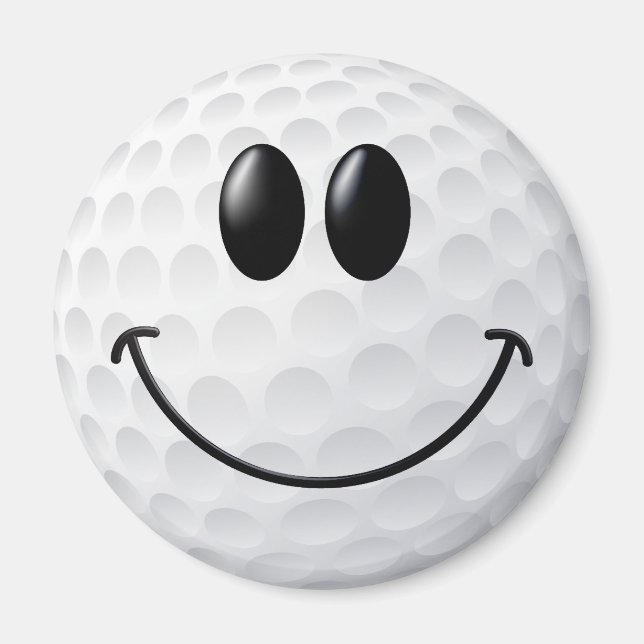 Golf Boll Ansikte Magnet (Framsidan)