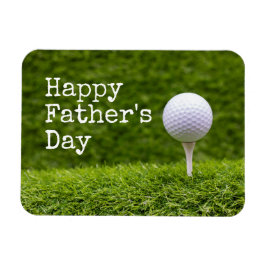 Golf boll är garanterat på grönt Lycklig Fars dag  Magnet