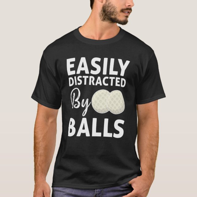 Golf Boll är lätt uppdelat av Bollar Humor Golfing T Shirt (Framsida)