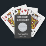 Golf Boll Bachelor Party Wedding Favor Casinokort<br><div class="desc">De här golftematiska spelkorten är perfektens bröllopsförmån eller gåva till ditt reklamparti. Anpassa med gruppens meddelande om namn,  party eller annan anpassningsbar och datum för kandidatpartiet. Underbar för alla golfgrupper!</div>