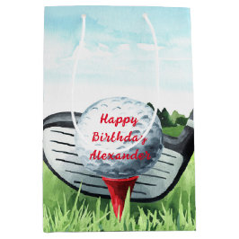 Golf Boll Birthday Small Gift Bag