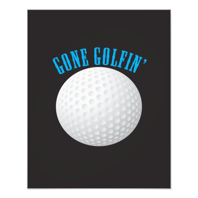 Golf Boll ⛳ 🎁 Borta Golfing Golfer Fototryck (Framsidan)