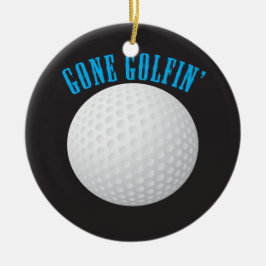 Golf Boll ⛳ 🎁 Borta Golfing Golfer Julgransprydnad Keramik
