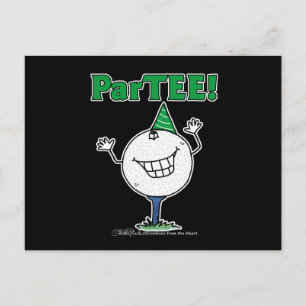 Golf Boll Character ParTEE! Vykort