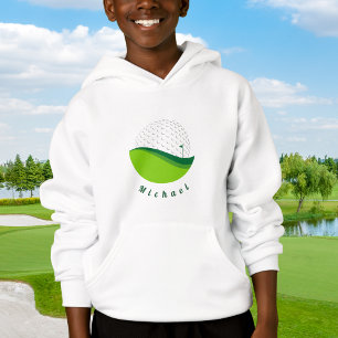 Golf Boll Design & Anpassningsbar Boys Namn Sports T Shirt