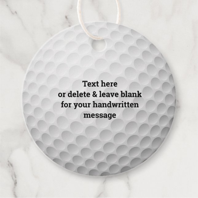 Golf Boll Design-favoritkort Gåvor Etiketter (Framsida)