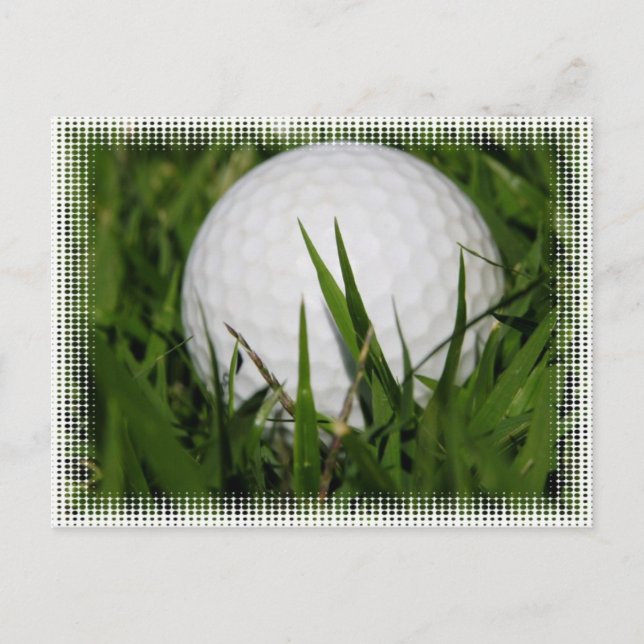 Golf Boll Design-vykort Vykort (Framsida)