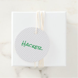Golf Boll Dimples HACKER Golfing Funny Gift Wrap Gåvor Etiketter
