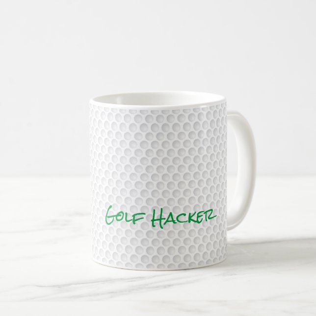 Golf Boll Dimples Hacker Pappa Golfing Funny Kaffemugg (Framsida höger)