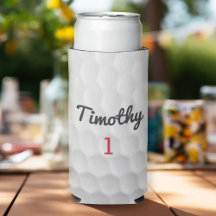 Golf Boll Dimples med Black Namn Red Number