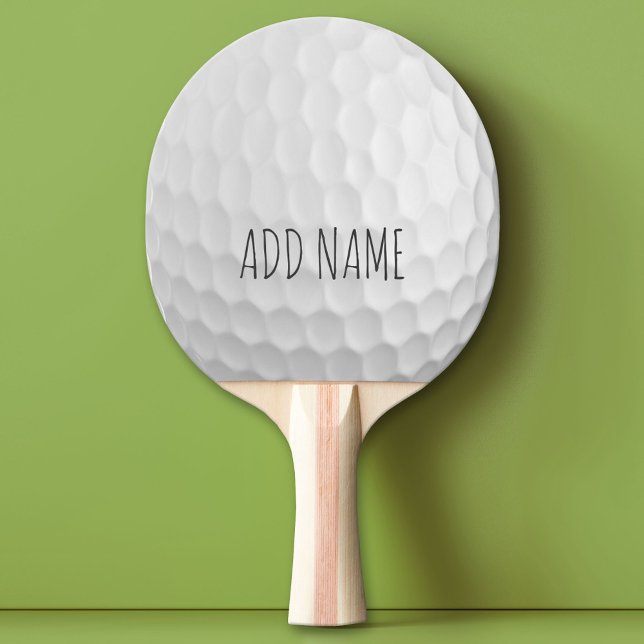 Golf Boll Dimples med eget namn Pingisracket (Custom Ping Pong Paddle - Golf Ball)
