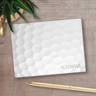 Golf Boll Dimples med eget namn Post-it Block