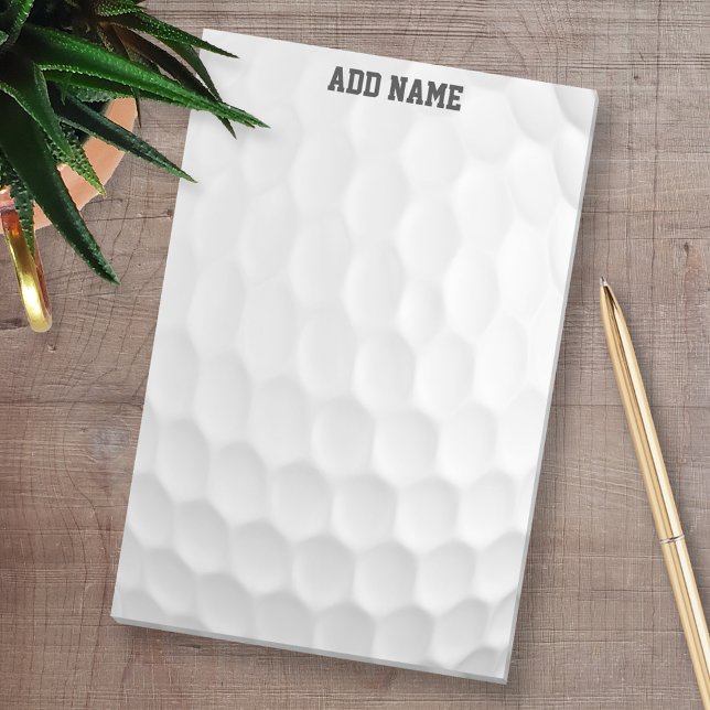 Golf Boll Dimples med eget namn Post-it Block (Personalized Post-it notes - add your name and other contact information)