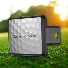 Golf Boll Dimples mönster med Personlig Text Dragkroksskydd
