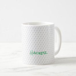 Golf Boll Dimples NAMN Golfing Hacker Roligt Kaffemugg