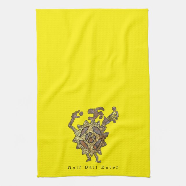Golf Boll Eater Petroglyph Kitchen Towel Kökshandduk (Vertikal)
