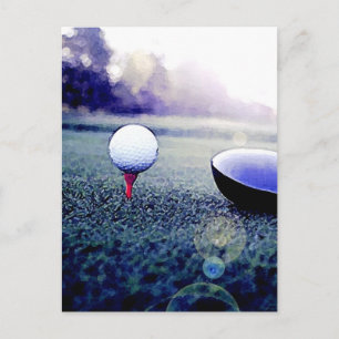 Golf Boll & Fladdermus Vykort
