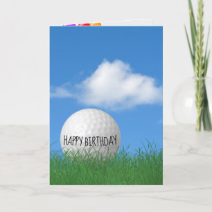 golf boll, födelsedag, gräs kort
