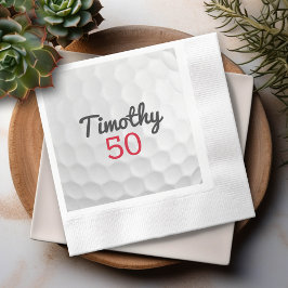 Golf Boll Födelsedagsfest - 50:e eller annat år Pappersservett