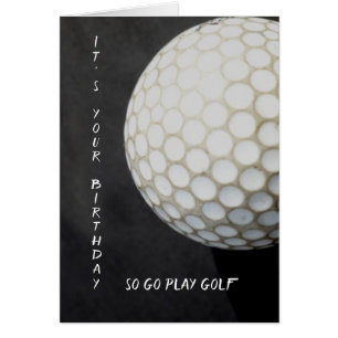 golf boll födelsedagskort för golfer hälsningskort