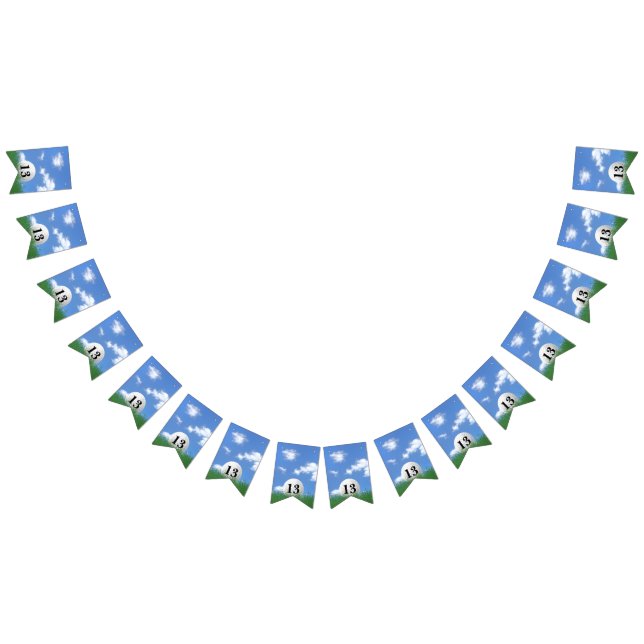 Golf Boll för 13-årsdagen Bunting Flaggor (Alla)