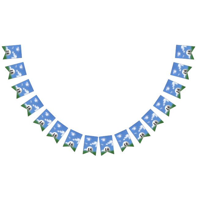 Golf Boll för 18-årsdagen Bunting Flaggor (Alla)